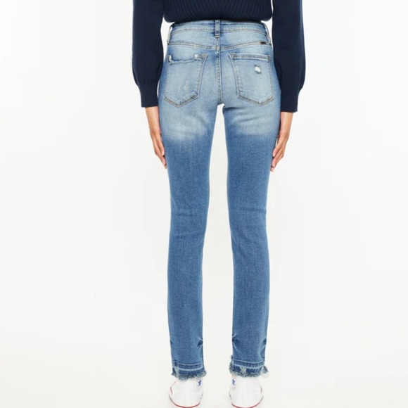 NWT High Rise Super Skinny Jeans in Distressed Wash with Raw Hem Size 5/26 - Picture 4 of 8